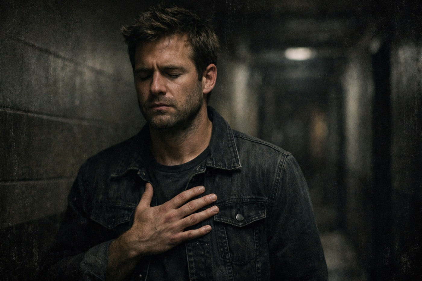 Mixed-heritage man writing an end-of-day reflection before sleep