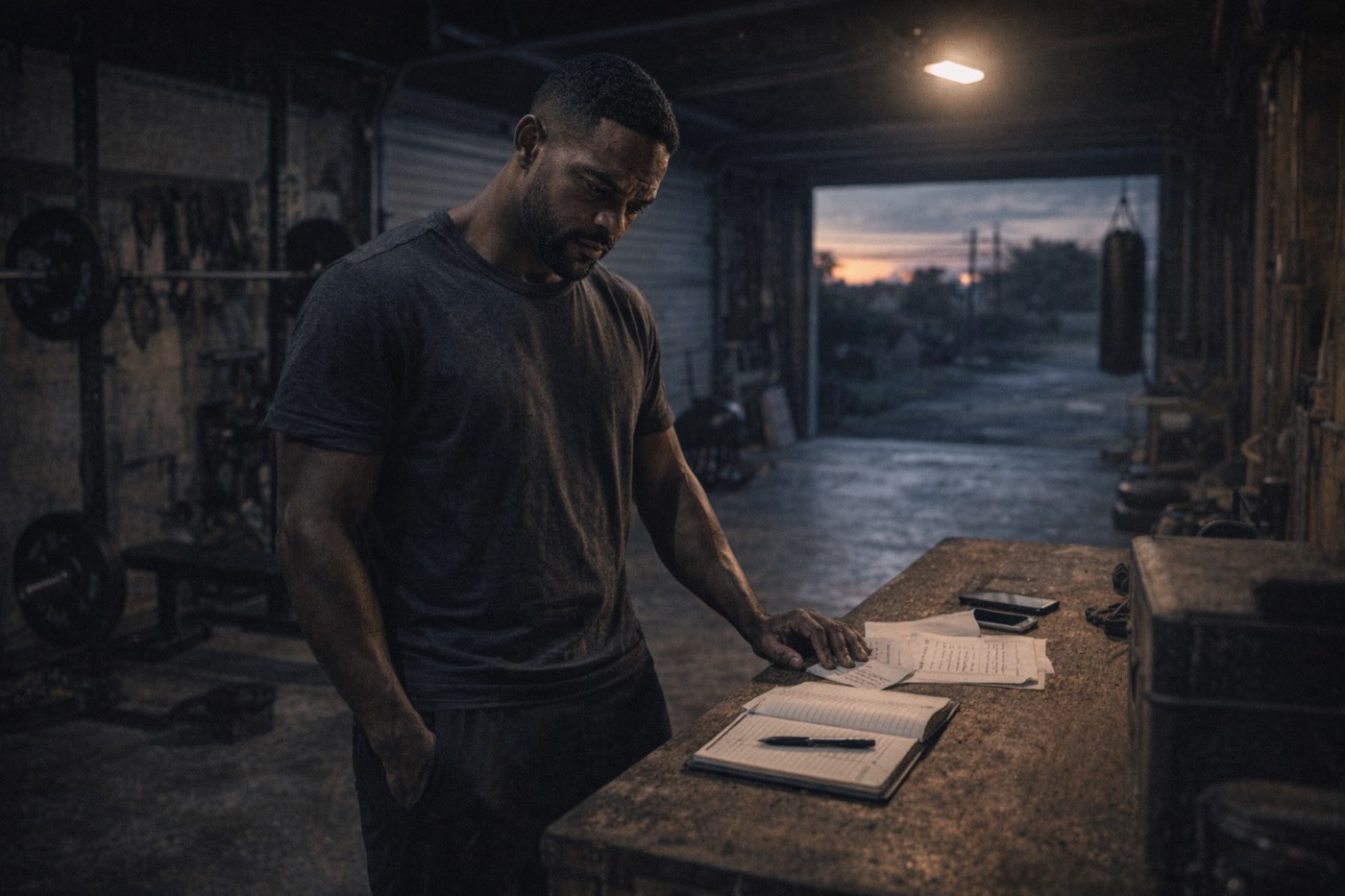 Black man walking at sunrise after choosing action over numbness
